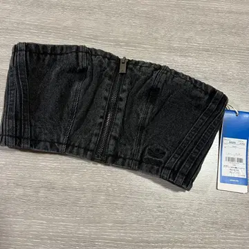새상품 아디다스 adidas 워시드 데님 튜브탑