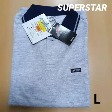 [미사용 새상품] 남성용 SUPERSTAR 슈퍼스타 그레이 피케 셔츠 L