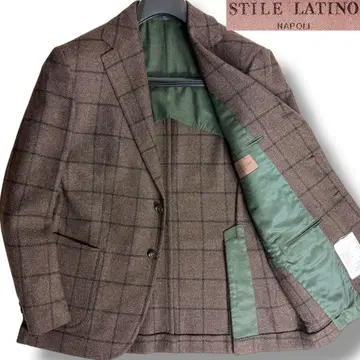 J7241 컨디션 최상 스틸레 라티노 현행 택 윈도페인 패턴 자켓 50