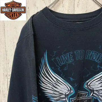 [ 초레어 ] 90s 할리데이비슨 롱T 빅 루즈 품절 모델 티셔츠