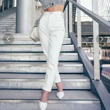 [ GYDA ] 백 레이스업 하이웨스트 데님 S 사이즈