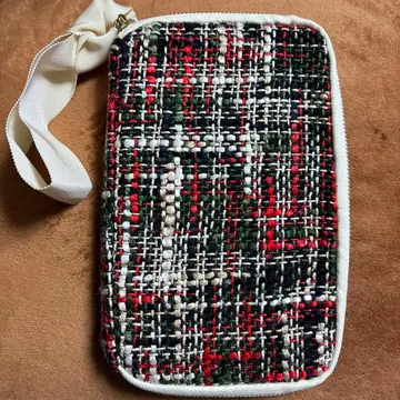 새상품급 호보니치 수첩 히키다시 파우치 언니 홈스펀 채격자