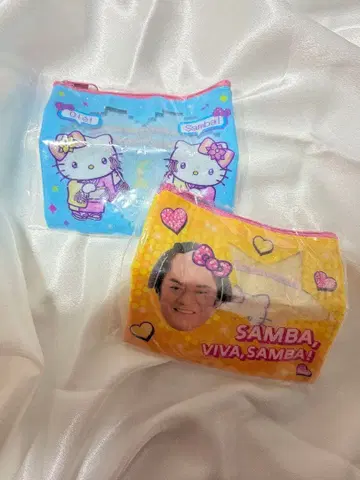 헬로키티 x 마츠켄 삼바 클리어 라메 파우치 2개 세트
