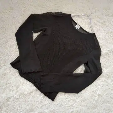 아르마니 꼴레지오니 시스루 니트 시어 슬리브 이탈리아제 40