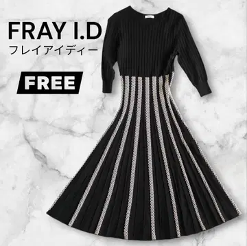 새상품급 FRAY I.D 플리츠 니트 원피스 FREE 롱 A라인