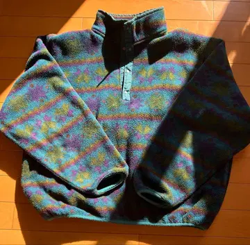 80s 90s USA제 엘엘빈 스냅T 플리스 올 패턴