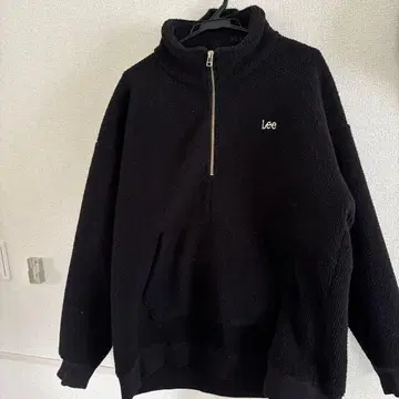 Lee 플리스 자켓 L 블랙 하프 지퍼