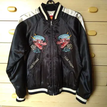 크림 소다 40th 드래곤 자수 리버서블 스카잔 M