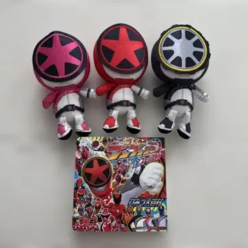 폭상전대 분붐저 전 슈퍼 전대 비밀 대백과 분붐저 봉제 인형 세트