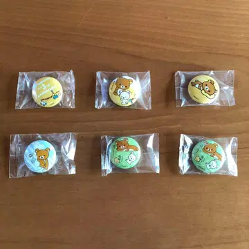 캔뱃지 리락쿠마 (3주년 등) [6개 세트]