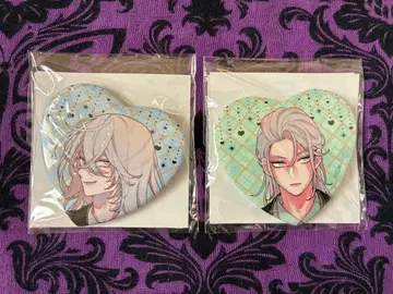 코이세요 마야카시 텐시대모 복권 메이트 하트형 캔뱃지 2개