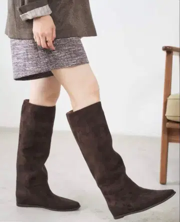 초인기 LE TALON 2cm 와이드 샤프트 롱 부츠