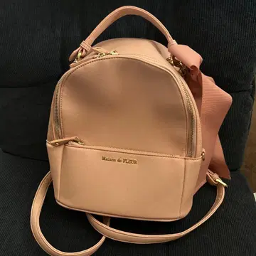 새상품급 Maison de FLEUR 리본 포함 백팩 핑크