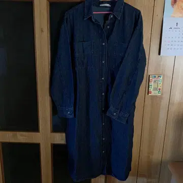 다크 데님 롱 셔츠 L SHOO-LA-RUE
