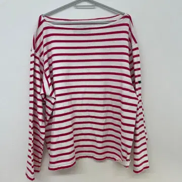 우티 outil 스트라이프 긴팔T셔츠 롱T 바스크셔츠 핑크 0