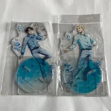 진격의 거인 엘빈 리바이 수중 부유 특대형 아크릴 스탠드 2개 세트