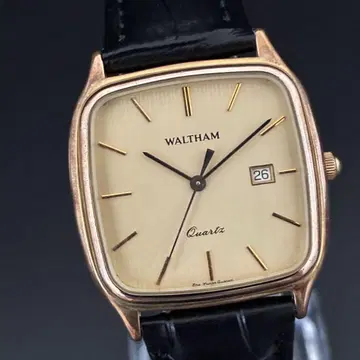 [ 귀중 ] 월쌈/쿼츠/골드 다이얼/30mm/스퀘어/남성용 손목시계