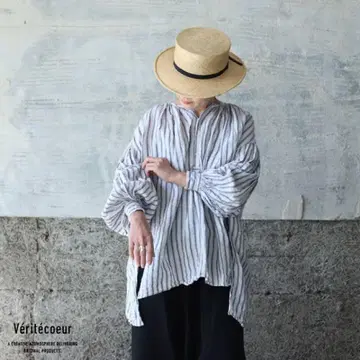 Veritecoeur ST-081 리투아니아 린넨 개더 튜닉