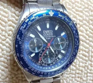 [ 작동품 ] ENRICO COVERI 남성용 손목시계 쿼츠 크로노그래프