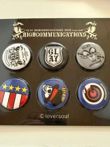 GLAY 캔뱃지 하이코미 2007-2008 미개봉