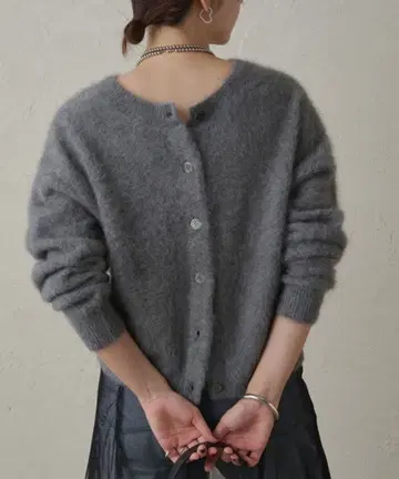 2601160 loungedress FUR 캐시미어 2WAY 니트 그레이