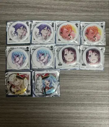 뱅드림 10th 신사와 전시회 캔뱃지 하로하피 10개