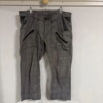 [ Lee ] 리 브레이 라이더스 지퍼 내로우 크롭 팬츠 글렌체크