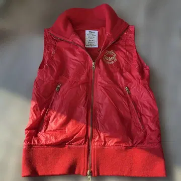 빨간색 다운 베스트 Midas