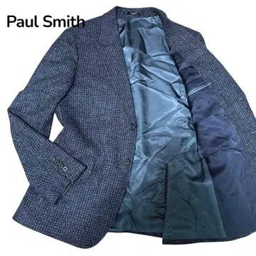 새상품급 Paul Smith 테일러드 자켓 네이비 올 패턴 체크 L
