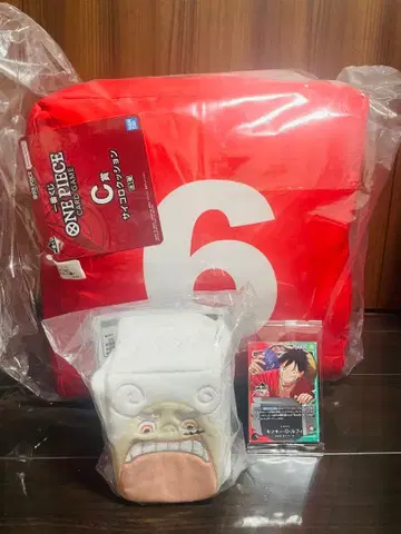 제일복권 원피스 C상 주사위 쿠션, E상 케이스, 프로모 카드