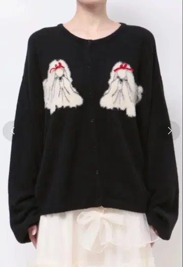 merry jenny 메리제니 시추 x 시추 가디건 블랙