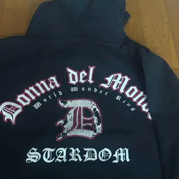 여자 프로레슬링 스타덤 후드티 M 블랙 Donna del Mondo