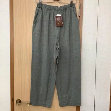 카모이 요코 TUNIC 룸 팬츠 롱 기장 면 100% 포켓 그린