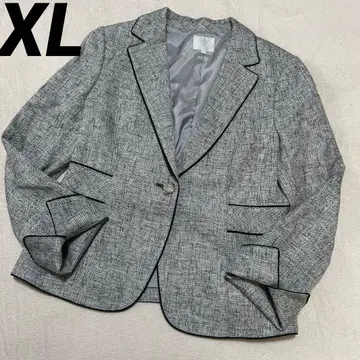 새상품급 [ 자유구 ] 지유쿠 자켓 포멀 믹스 그레이 라메 XL