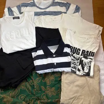 남성용 여름 T셔츠 & 반바지 8세트