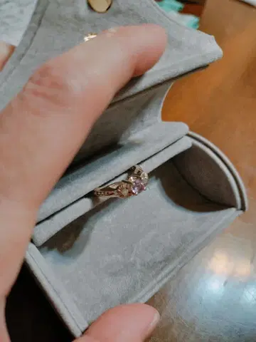 빈티지 실버 반지 16호 자수정?