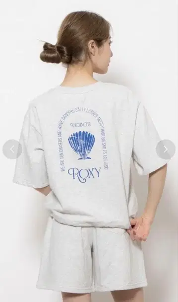 록시/T셔츠/L 사이즈/그레이/택 포함 새상품