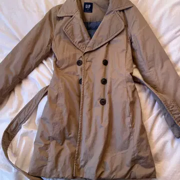 GAP 베이지 더블 브레스트 트렌치코트 XXS