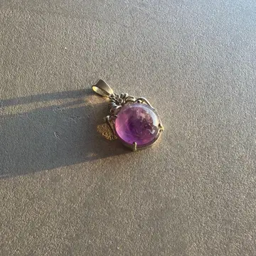 자수정 탑 펜던트