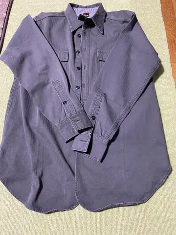 [레어] 워크 셔츠 Denime 틴 스트랩 헤링본