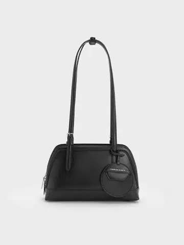 찰스앤키스 에노라이론게이티드 핸들백 느와르