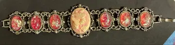 빈티지 핑크 카메오 팔찌