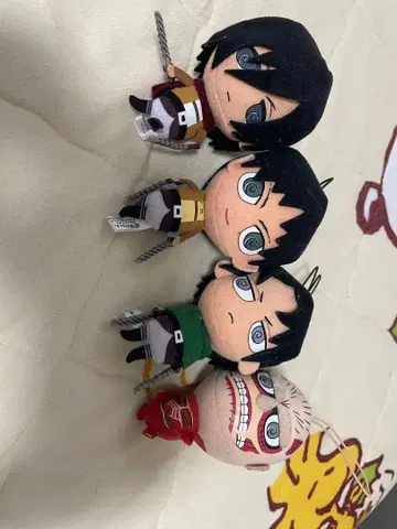 진격의 거인 봉제 인형 4개 세트