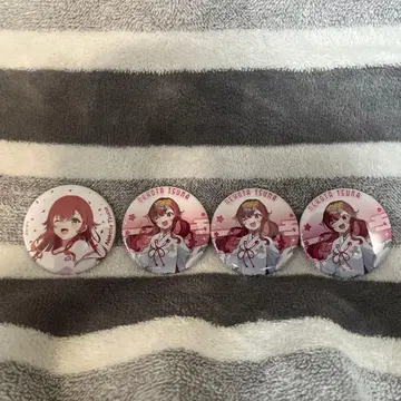 네코타츠나 브이스포 문화 체육대회 납량제 캔뱃지 4개 세트