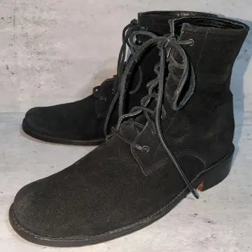 [카미난도] 워크 부츠 스웨이드 레이스업 블랙 US8