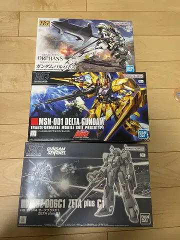 HG 건담 프라모델 3종 세트 발바토스 델타 제타 플러스