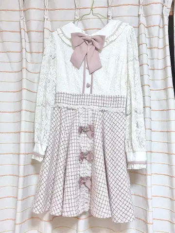 LIZLISA 원피스 핑크 레이스