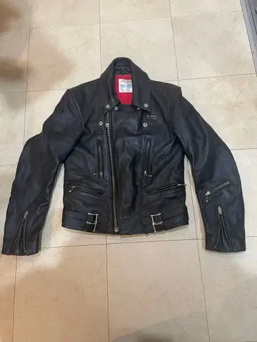 [ 초레어 34사이즈 ] 666기 루이스 레더 라이트닝 금자 패치 소가죽