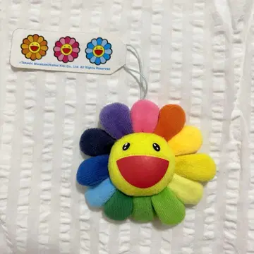 미사용품 무라카미 다카시 카이카이키키 꽃 브로치 키링 레인보우