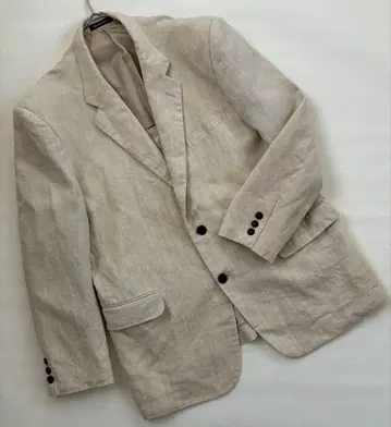 버드와이저 린넨 테일러드 자켓 L 상당 베이지 2B 봄/여름